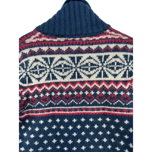 Vintage L.O.G.G. Womens Nordic Patterned Wool Blend Sweater Medium Blue - Picture 11 of 14